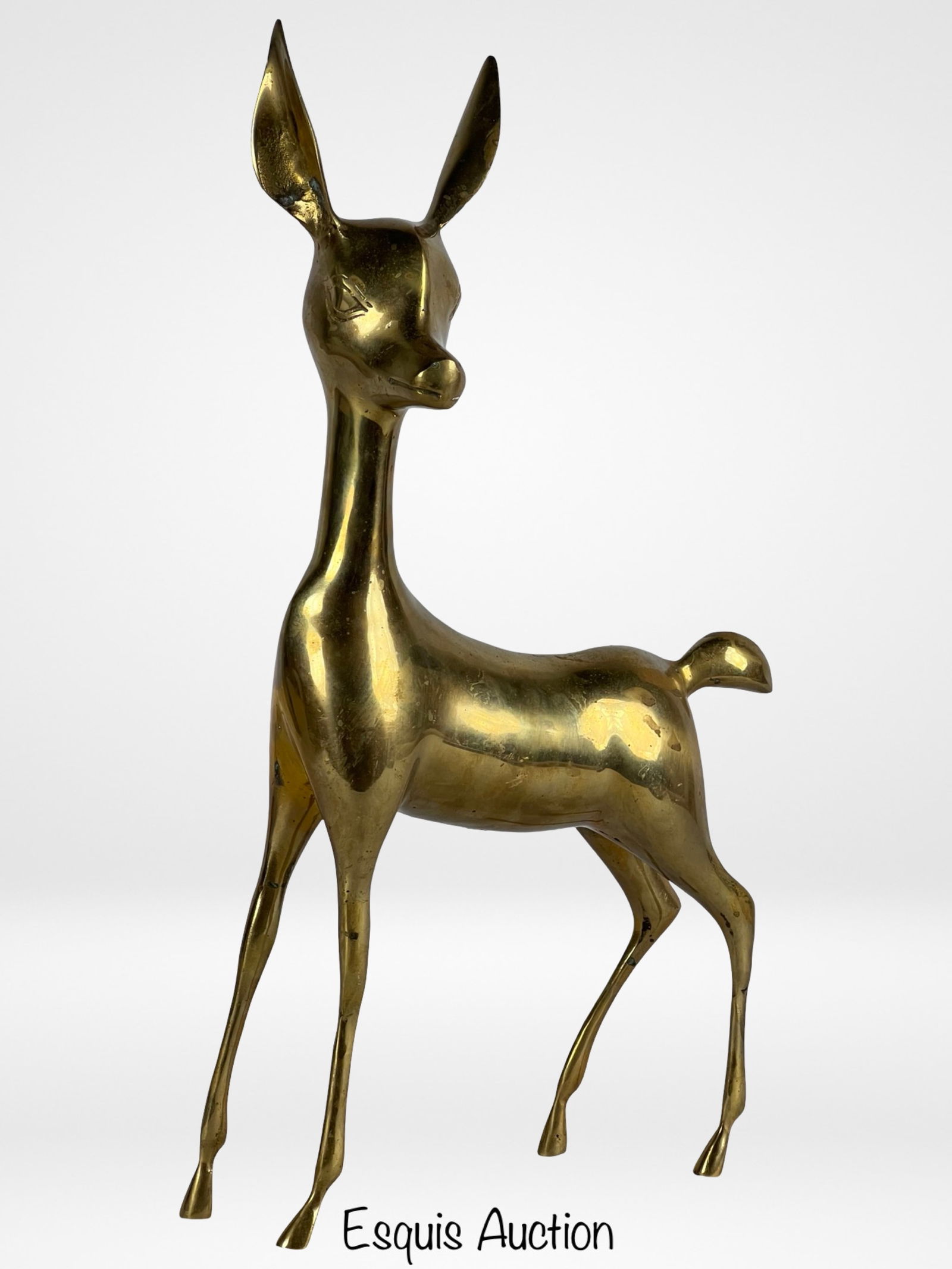 Vintage Solid Brass Doe/ Deer Statue (1 of 6)