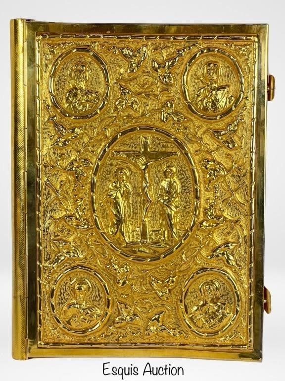 Greek Orthodox Gospel Book in 24 GP Metal Cover (1 of 5)