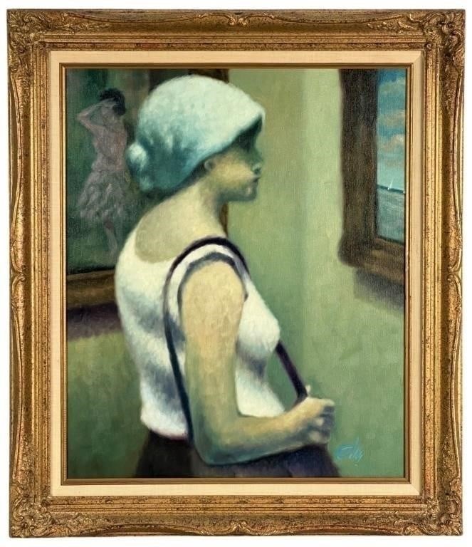 Antonio Soldy- "In the Museum" Oil Painting (1 of 4)