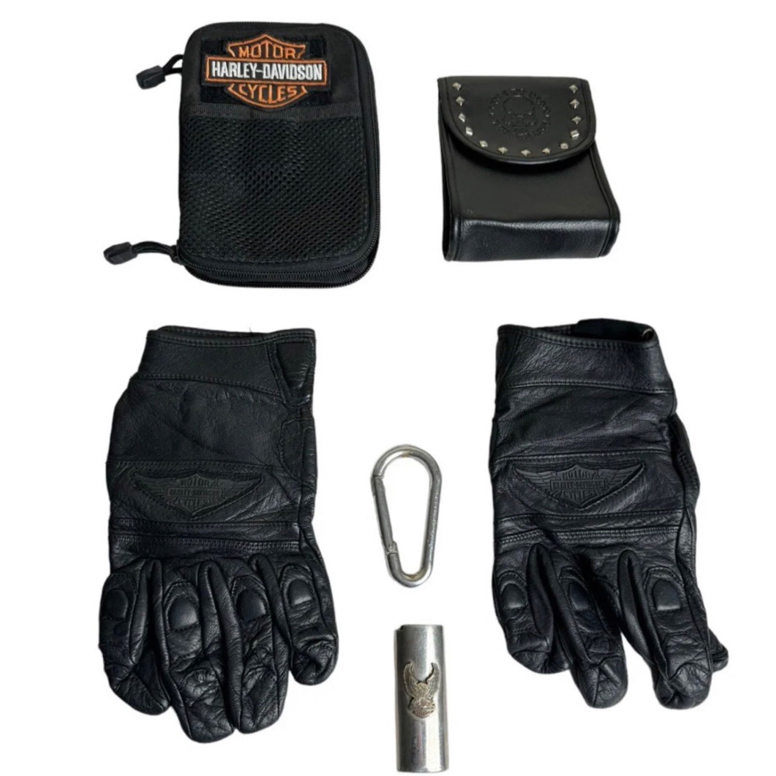 Harley Davidson Leather Gloves,CD Holder,Wallet (1 of 8)