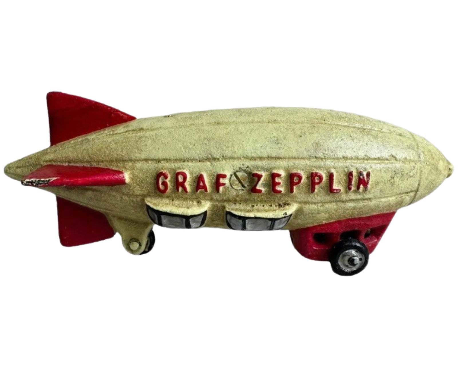 Graf Zepplin Yellow Cast Iron Vintage Blimp (1 of 3)