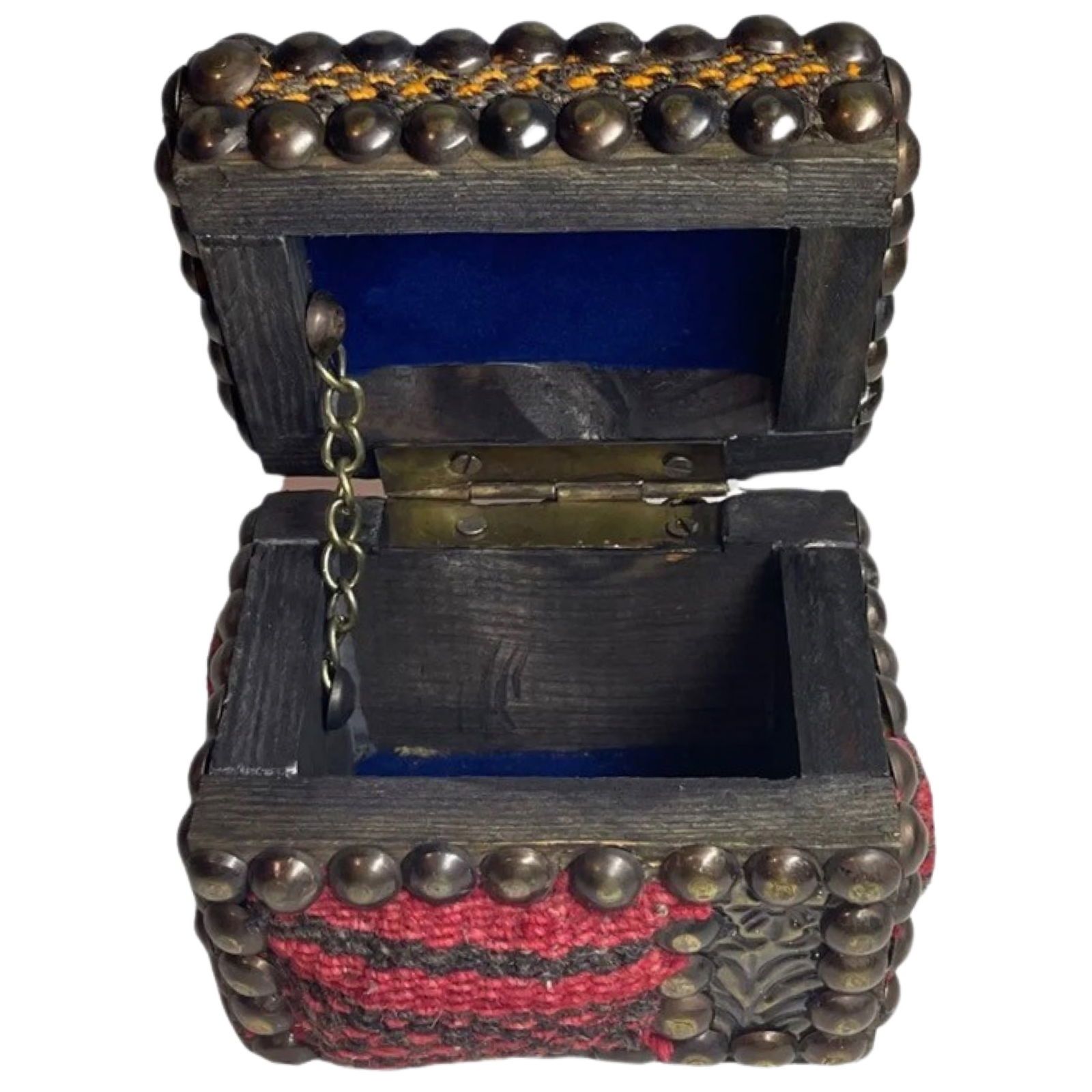 Vintage Mexican Serpent Trinket Box Wool Brass (1 of 5)