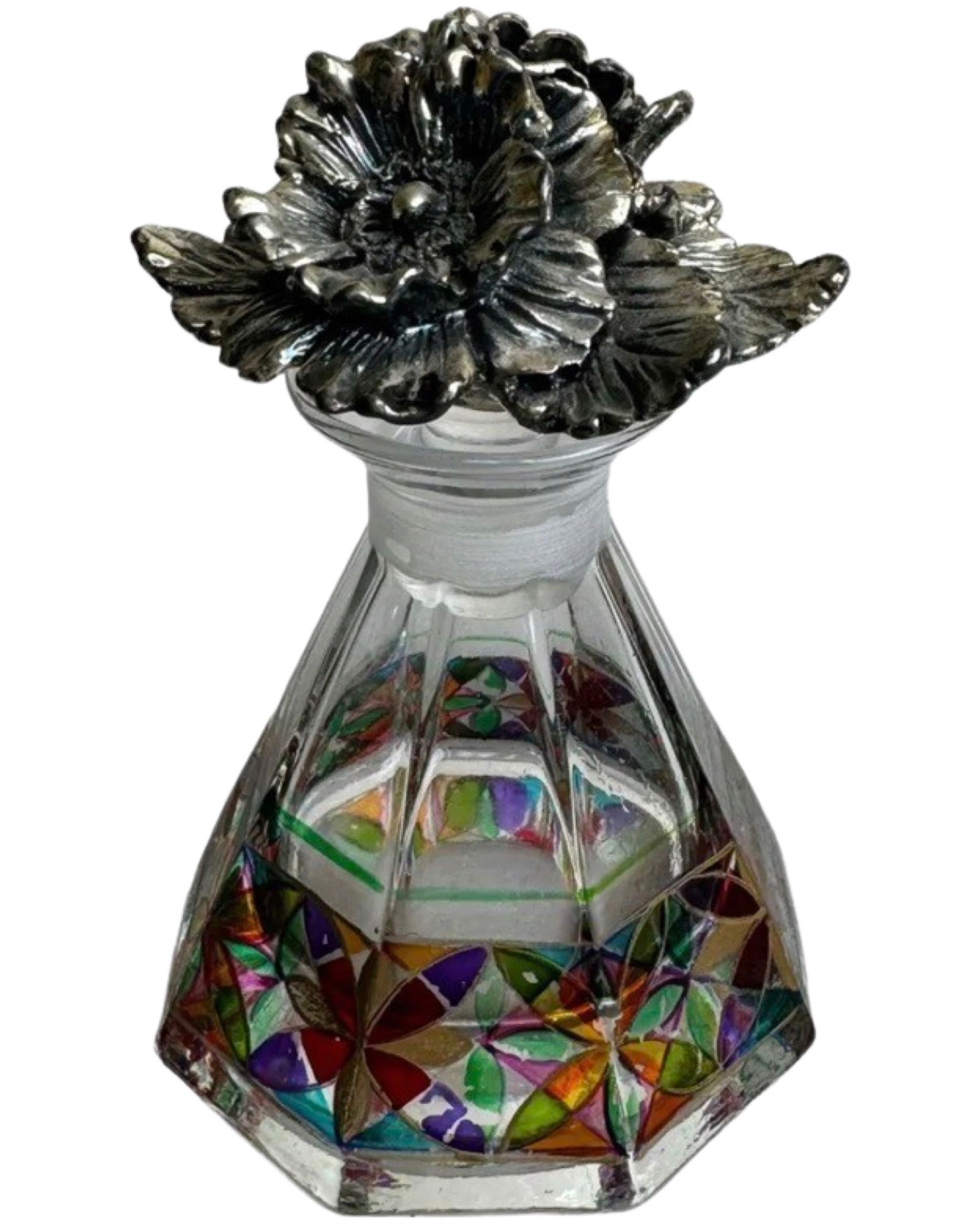 Glass Murano Glass Pyramid Perfume Bottle (1 of 4)