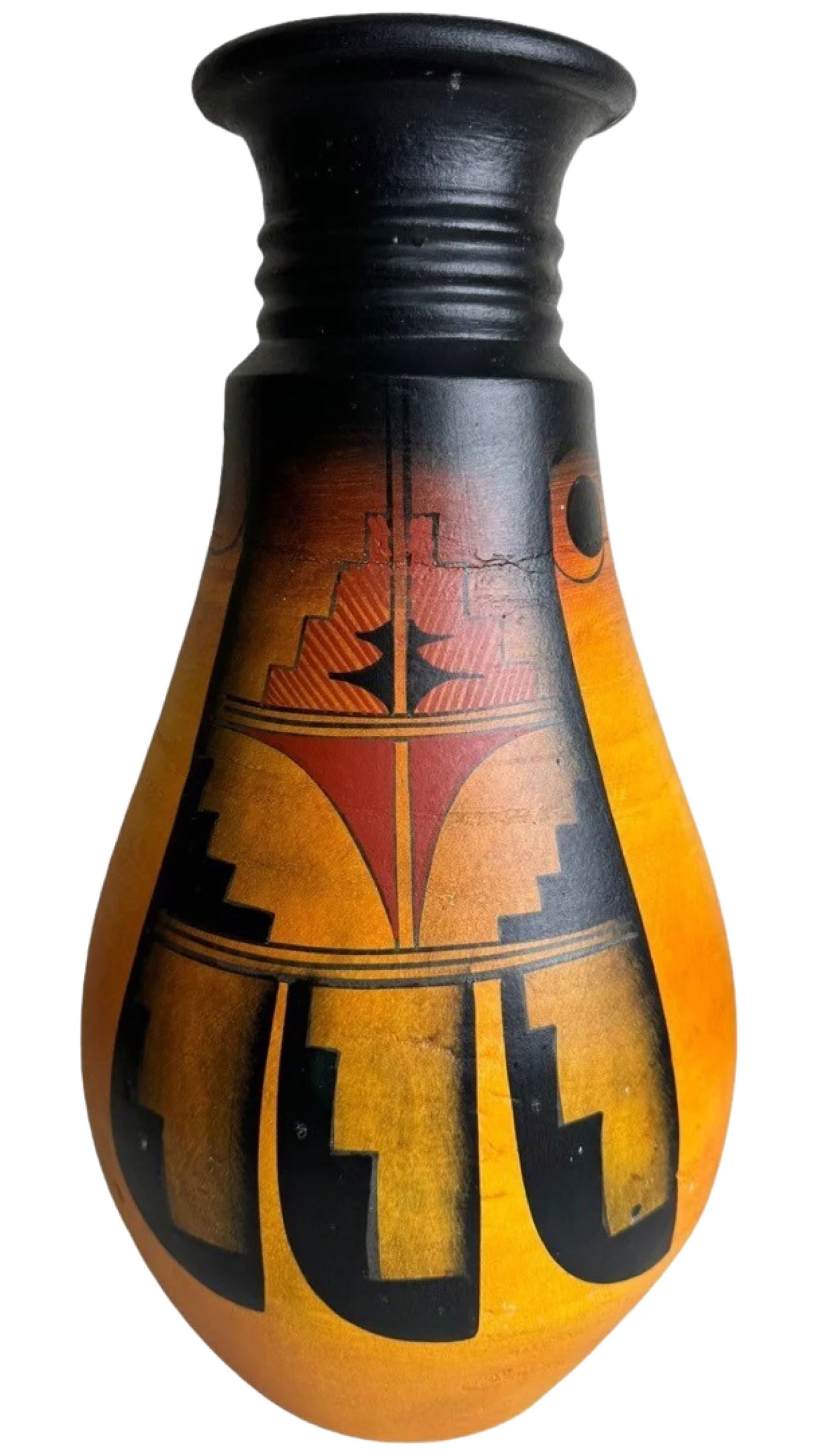 LARGE ARTIST SIGNED LEE GALVAN VASE (1 of 8)