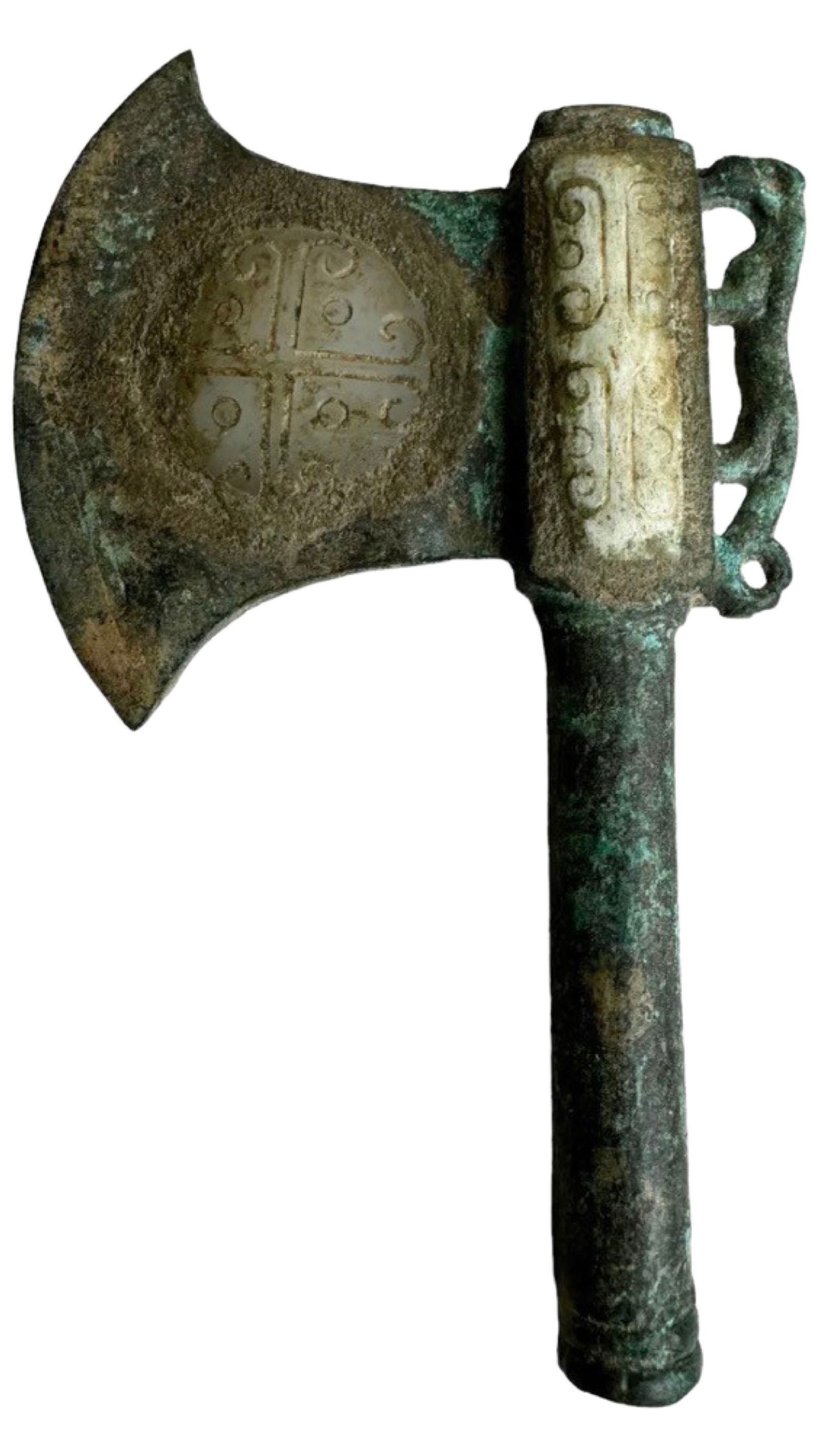 CHINESE NEOLITHIC JADE & BRONZE CEREMONIAL AXE (1 of 6)