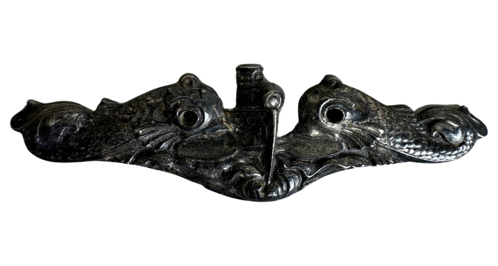 WW2 Amico Officers Dolphin Sterling Insignia Pin (1 of 5)