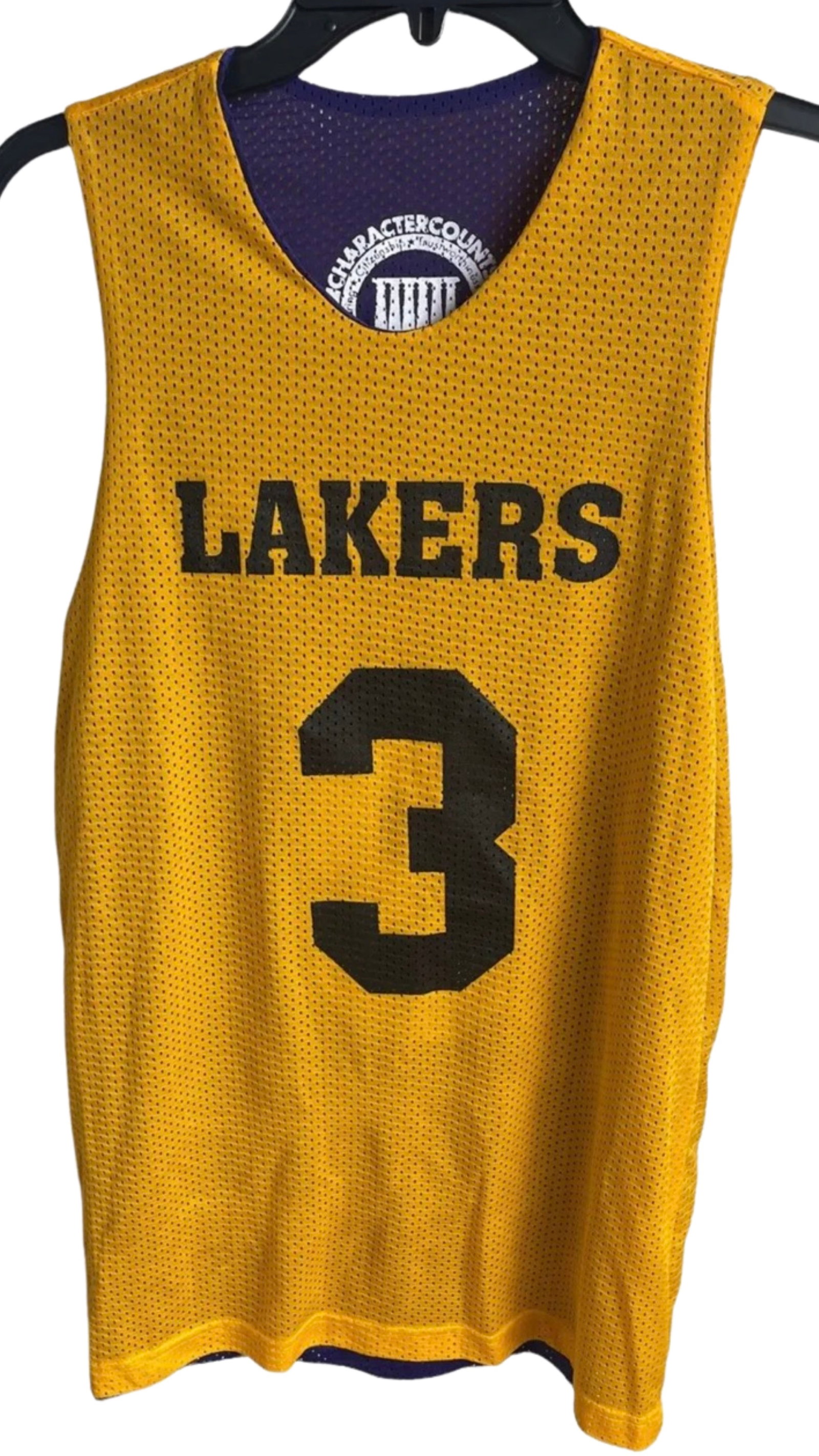 Los Angeles Lakers Champro Antony Jersey #3: Mens Size S Adult Los Angeles Lakers Champro Antony Jersey #3 Reversible.Good Condition.