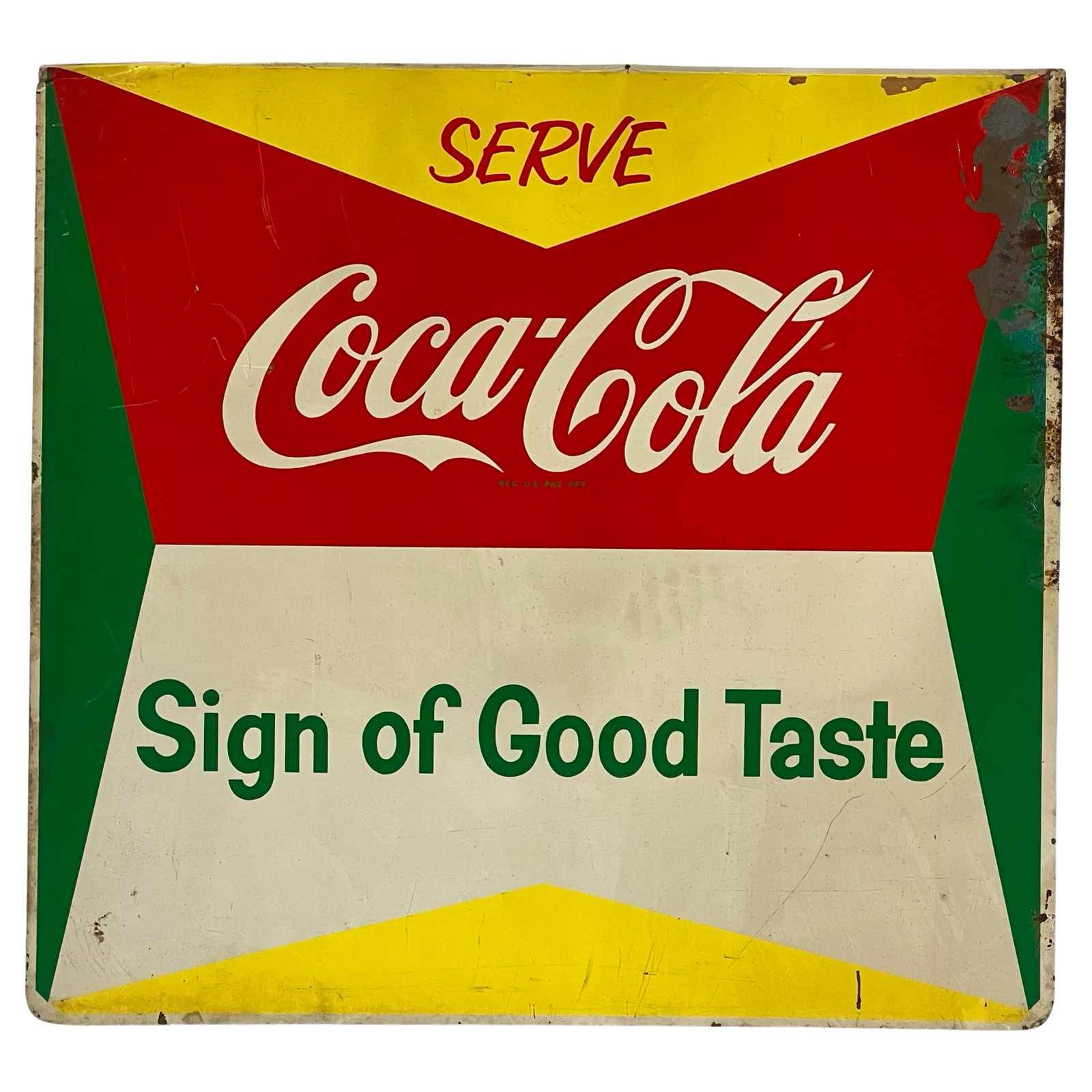1950's Coca-Cola Tin Store Advertising Sign (1 of 2)