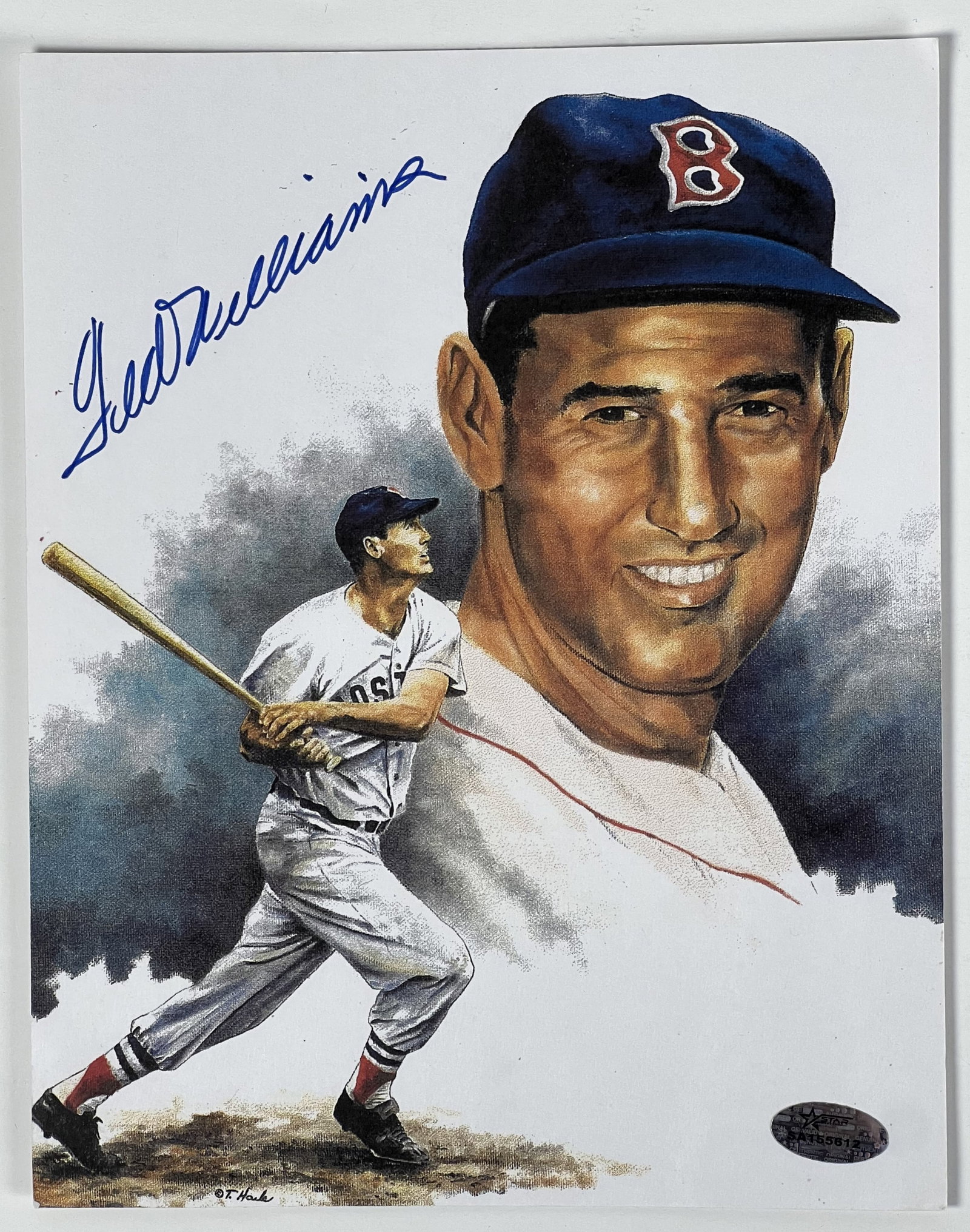 Ted Williams Autographed Baseball Photograph (1 of 4)