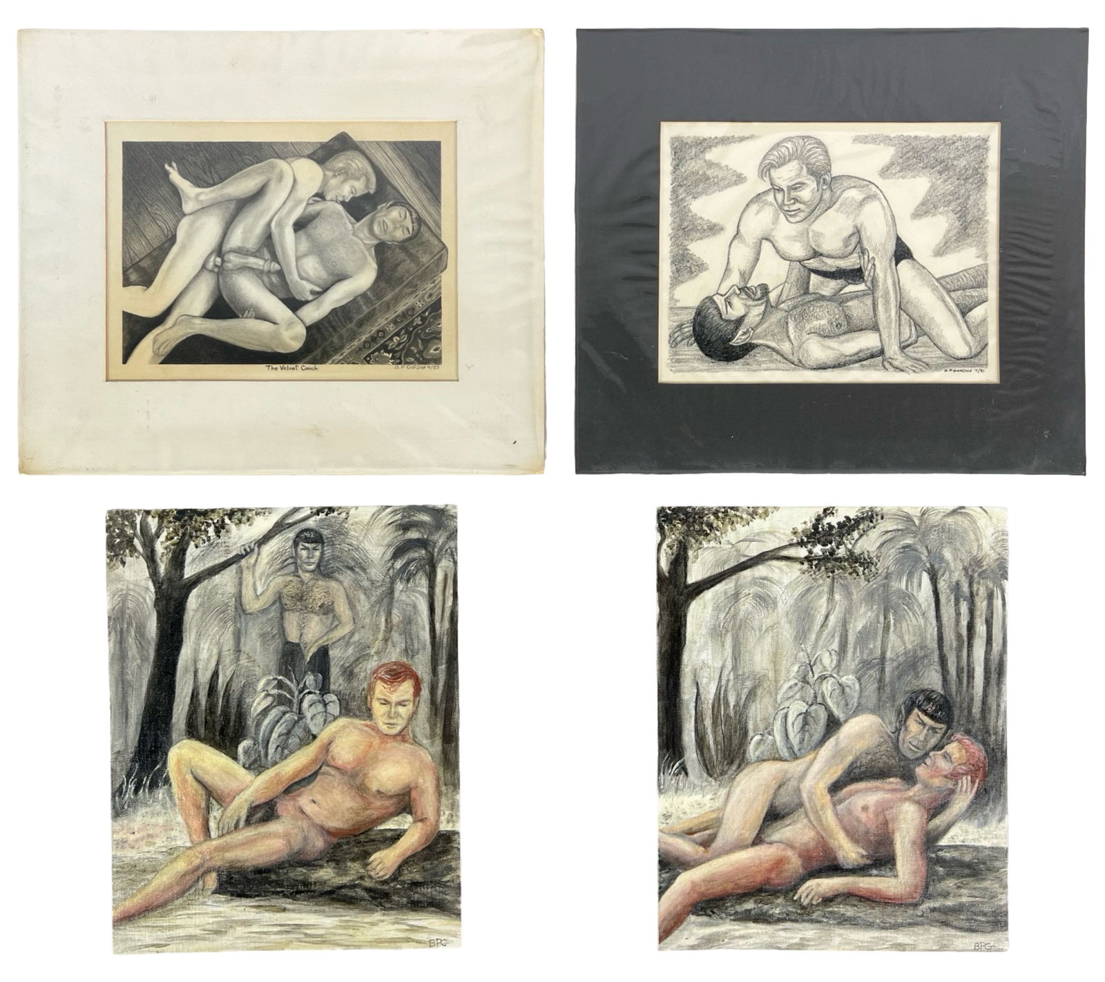 Star Trek Fanzine- Original Gay Art Drawings (1 of 5)