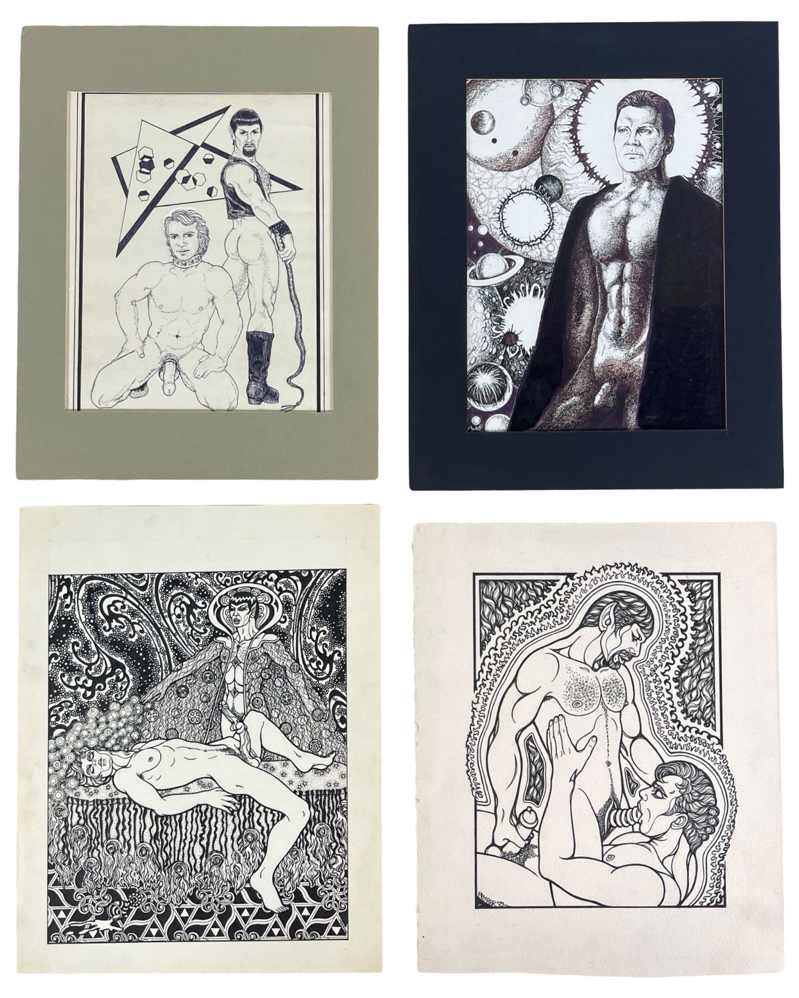 Star Trek Fanzine- Original Gay Art Drawings (1 of 5)