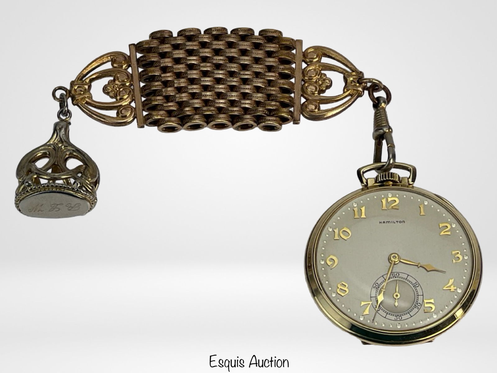 Antique Hamilton 21 Jewels Pocket Watch in Gold F (1 of 5)