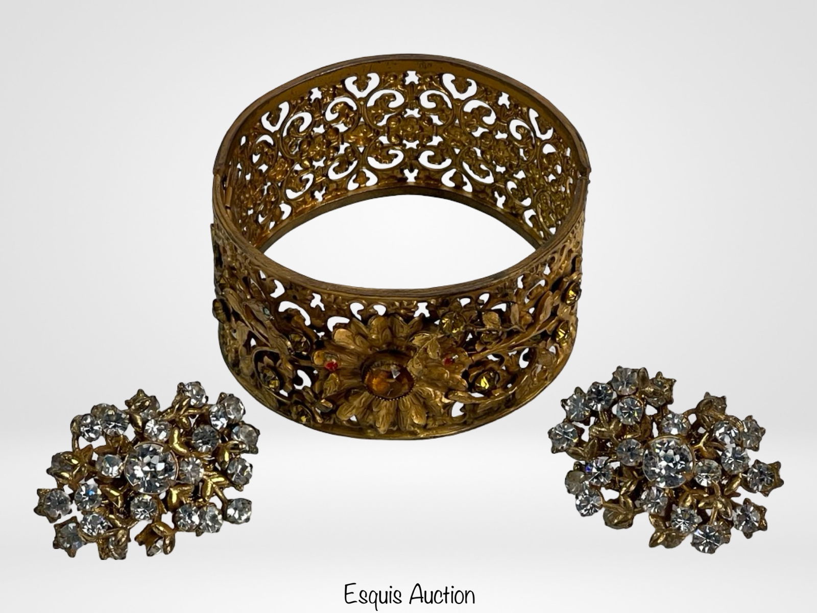 Vintage Miriam Haskell Earrings & Bracelet (1 of 7)