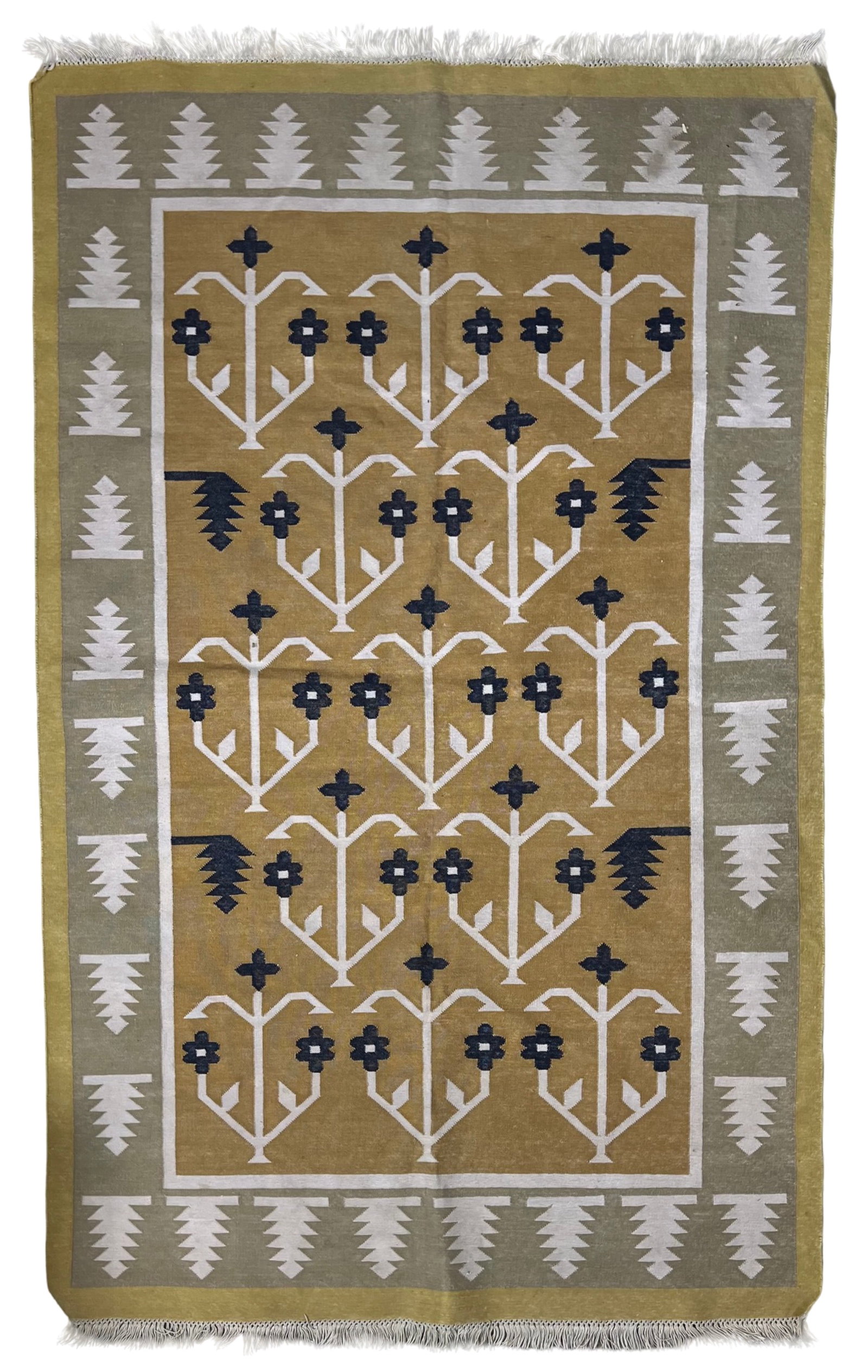 Unusual Flatwoven Geometric Pattern Rug (1 of 3)