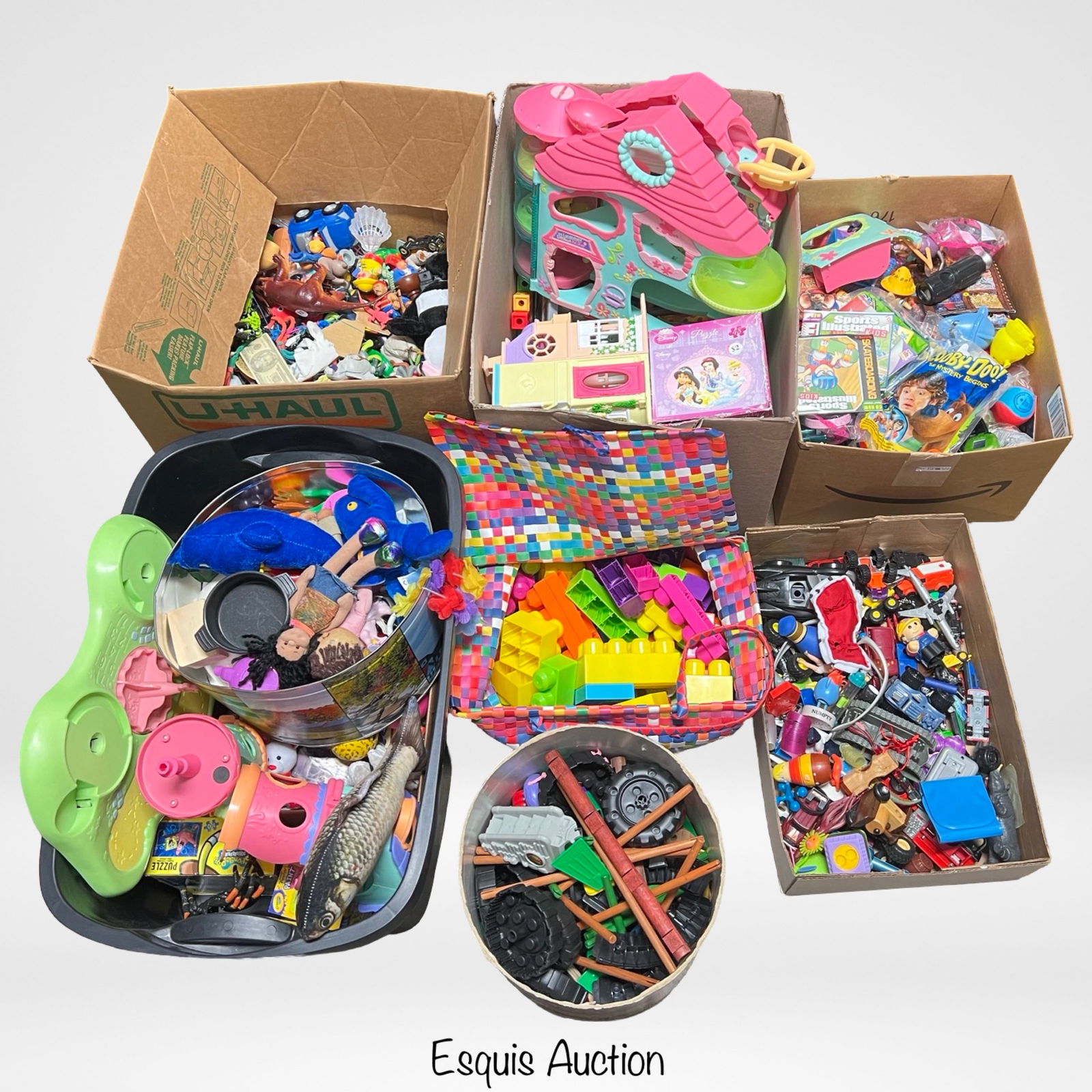 Large Lot of Toys- Action Figures, Blocks, Cars, l (1 of 7)