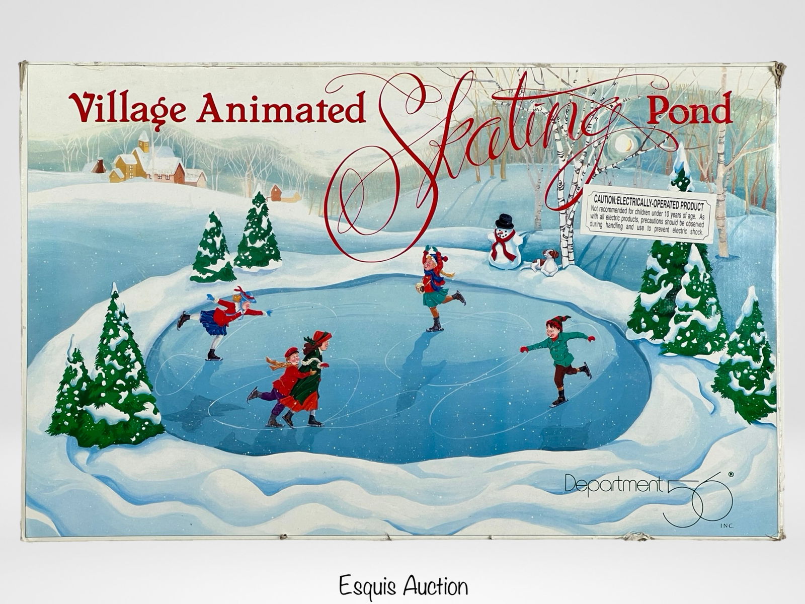 Dept 56 Christmas Village Animated Skating Pond: Dept 56 Village Animated Skating Pond. Good overall condition. Untested.
