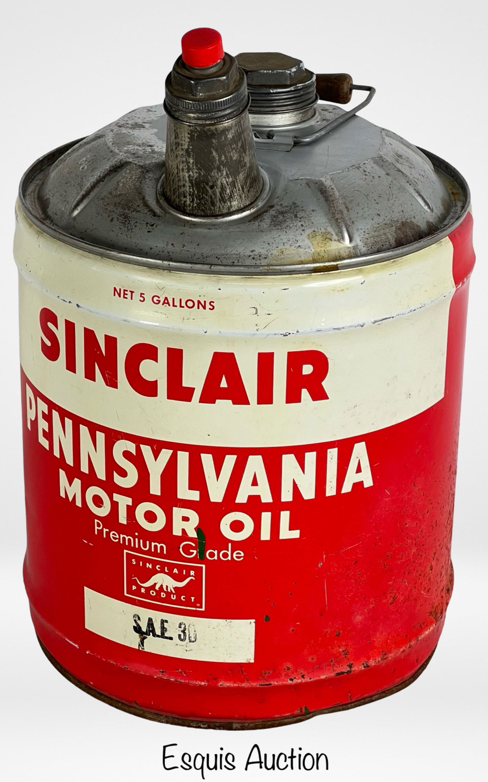 Sinclair Pennsylvania Motor Oil Bucket Tin Can (1 of 6)