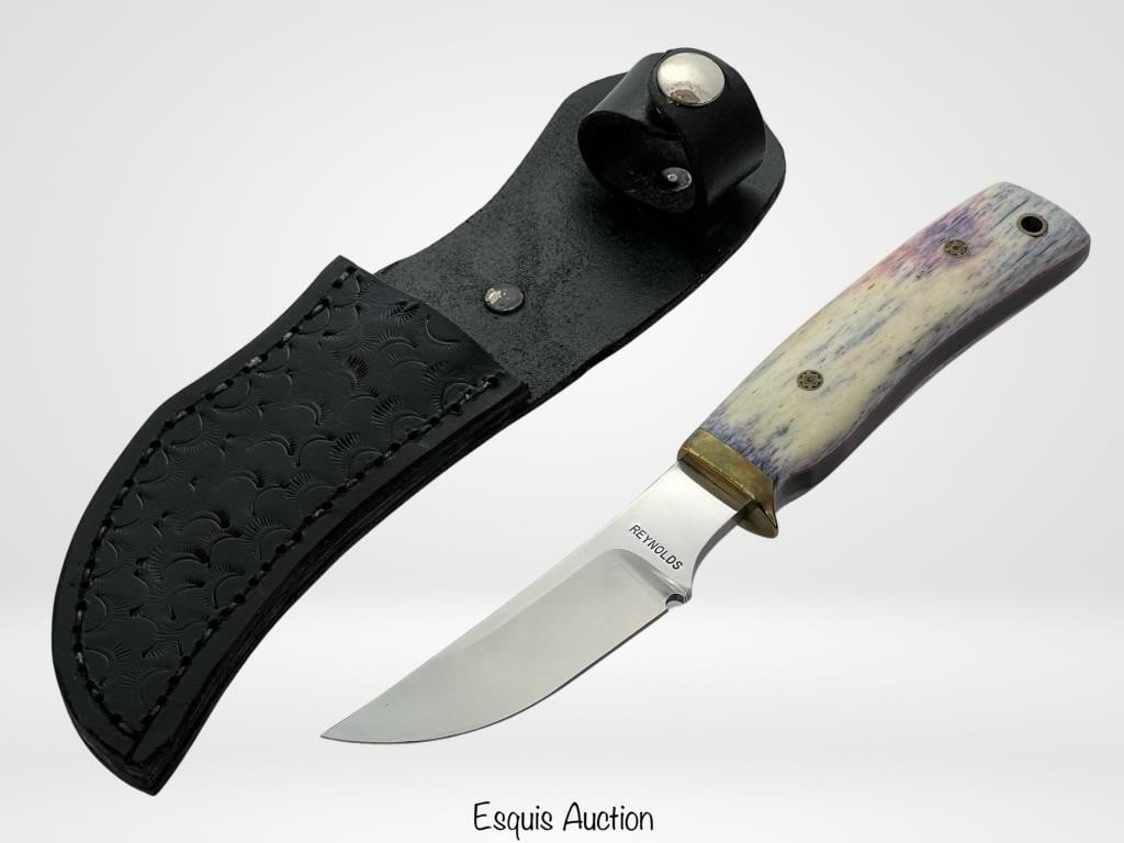 Jason Reynolds Dyed Blue Skinner Hunter Knife (1 of 3)