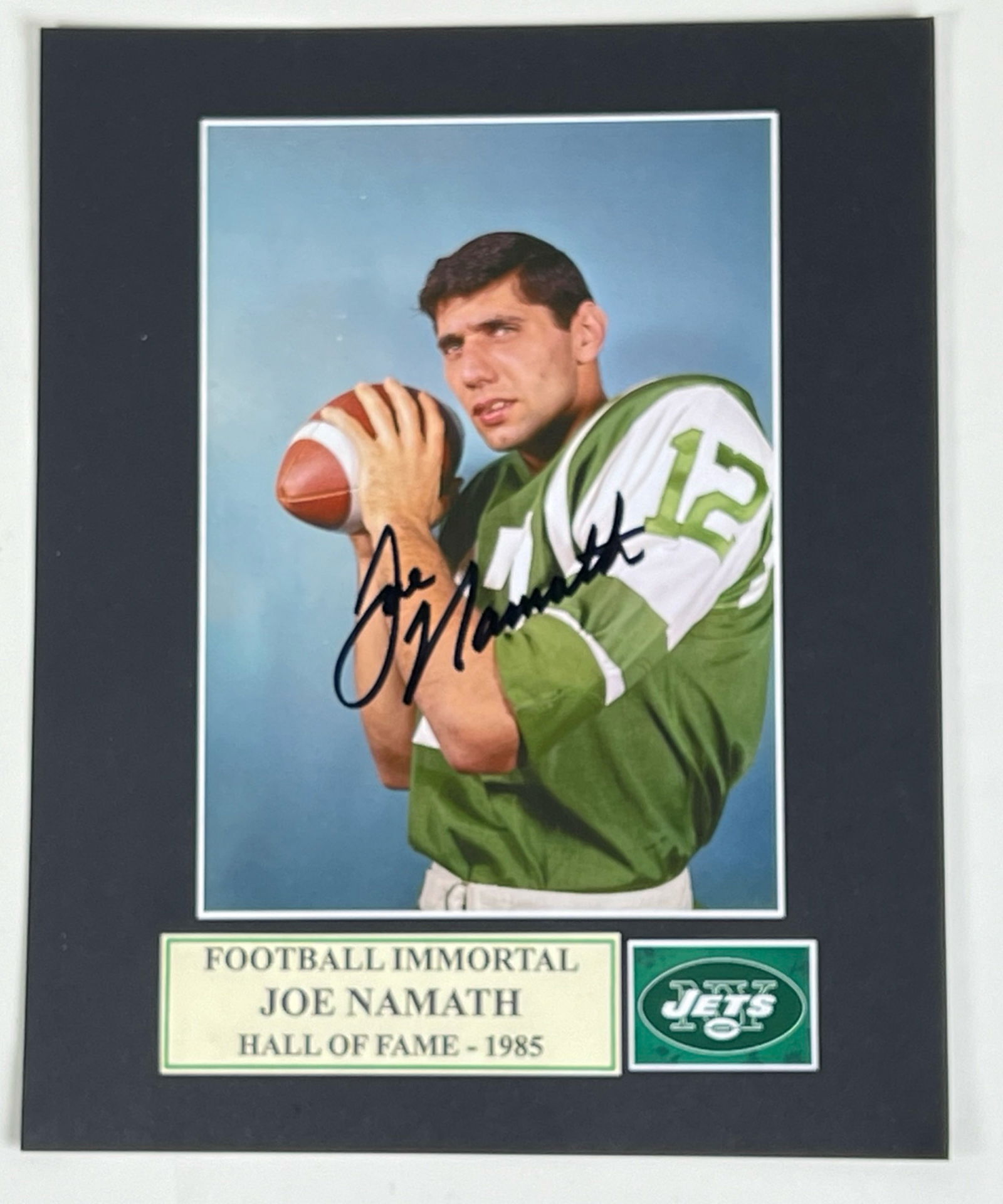 Joe Namath Autographed NY Jets Photograph (1 of 3)