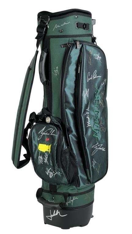 Masters Golf Bag Signed by 20 Golf Legends (1 of 11)