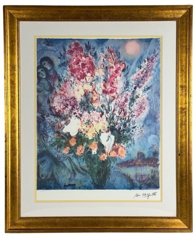 Marc Chagall- Original Bouquet LE Lithograph-COA (1 of 4)