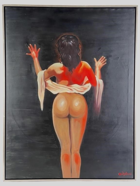 Nude Beauty Oil Painting in style Amedeo Modiglian: Step into the captivating world of art with this stunning Oil Painting on Canvas portraying a "Beautiful Nude Girl" in the style reminiscent of the renowned Amedeo Modigliani. The alluring artwork sho