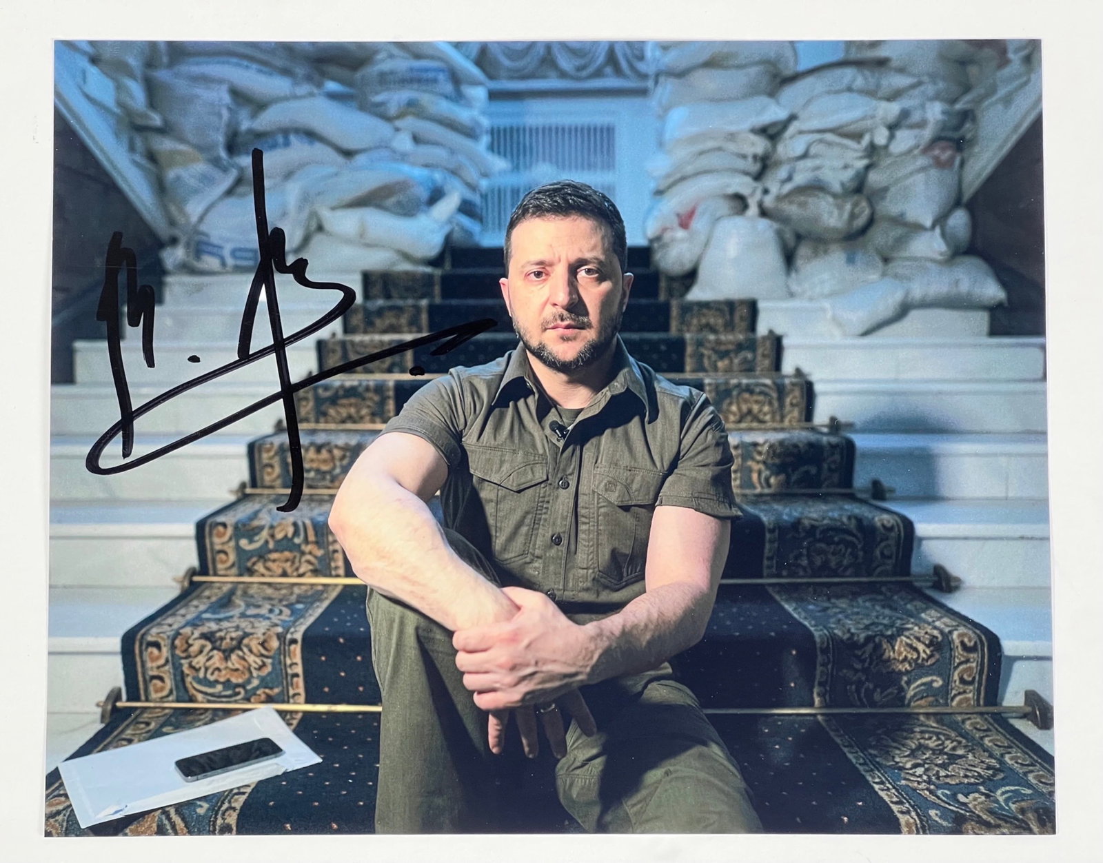 President Volodymyr Zelenskyy Signed Photograph: President of Ukraine Volodymyr Zelenskyy Autographed/ Signed 8" x 10" Photograph.Good Condition. Come with COAPLEASE READ BEFORE BIDDING: Esquis Auctions wishes to clarify that we do not employ specia