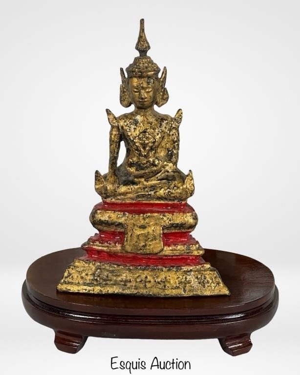19th C Thai Ratanakosin Seated Buddha Bronze (1 of 7)