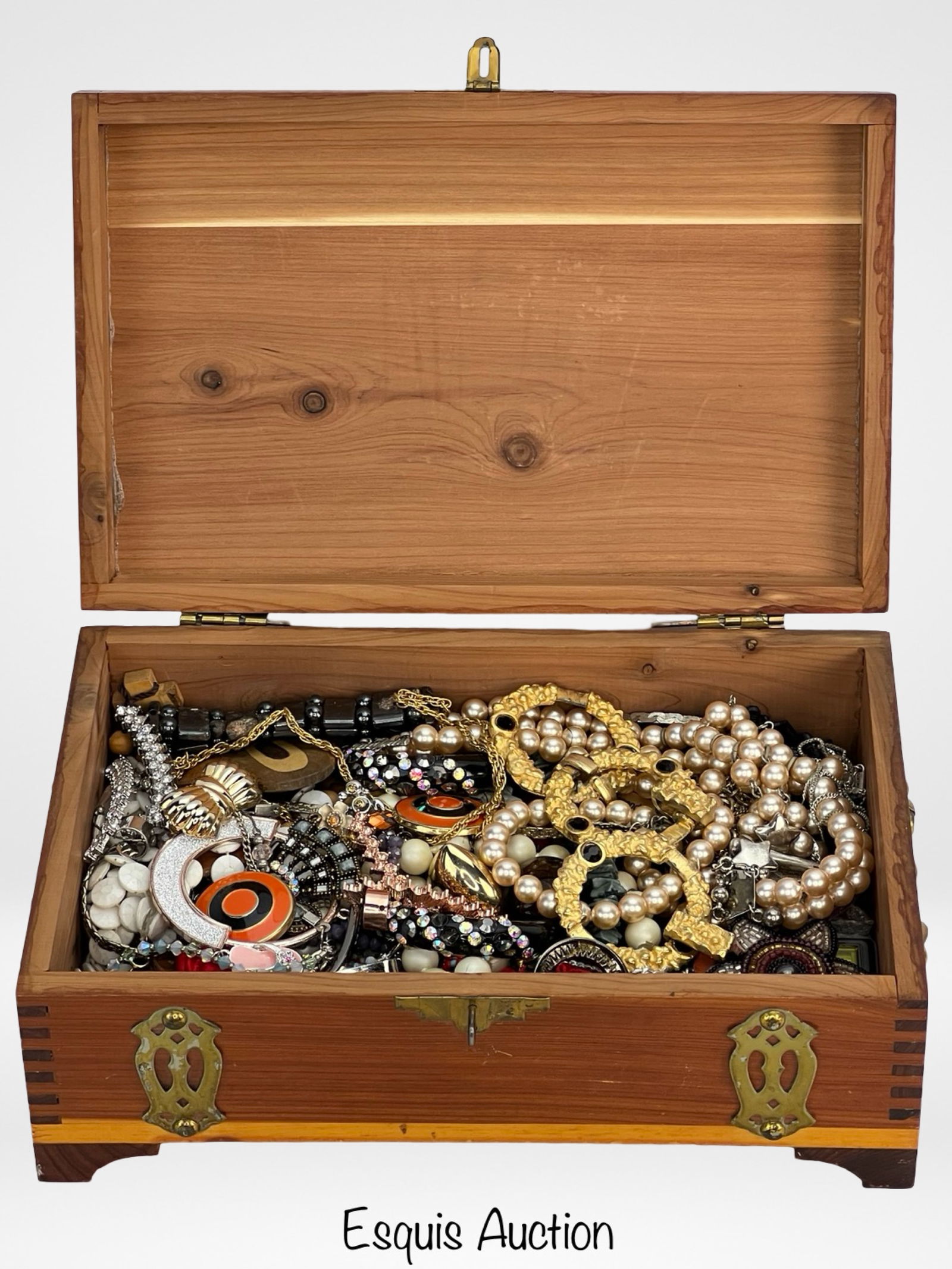 Box filled with Unsearched Costume Jewelry (1 of 3)