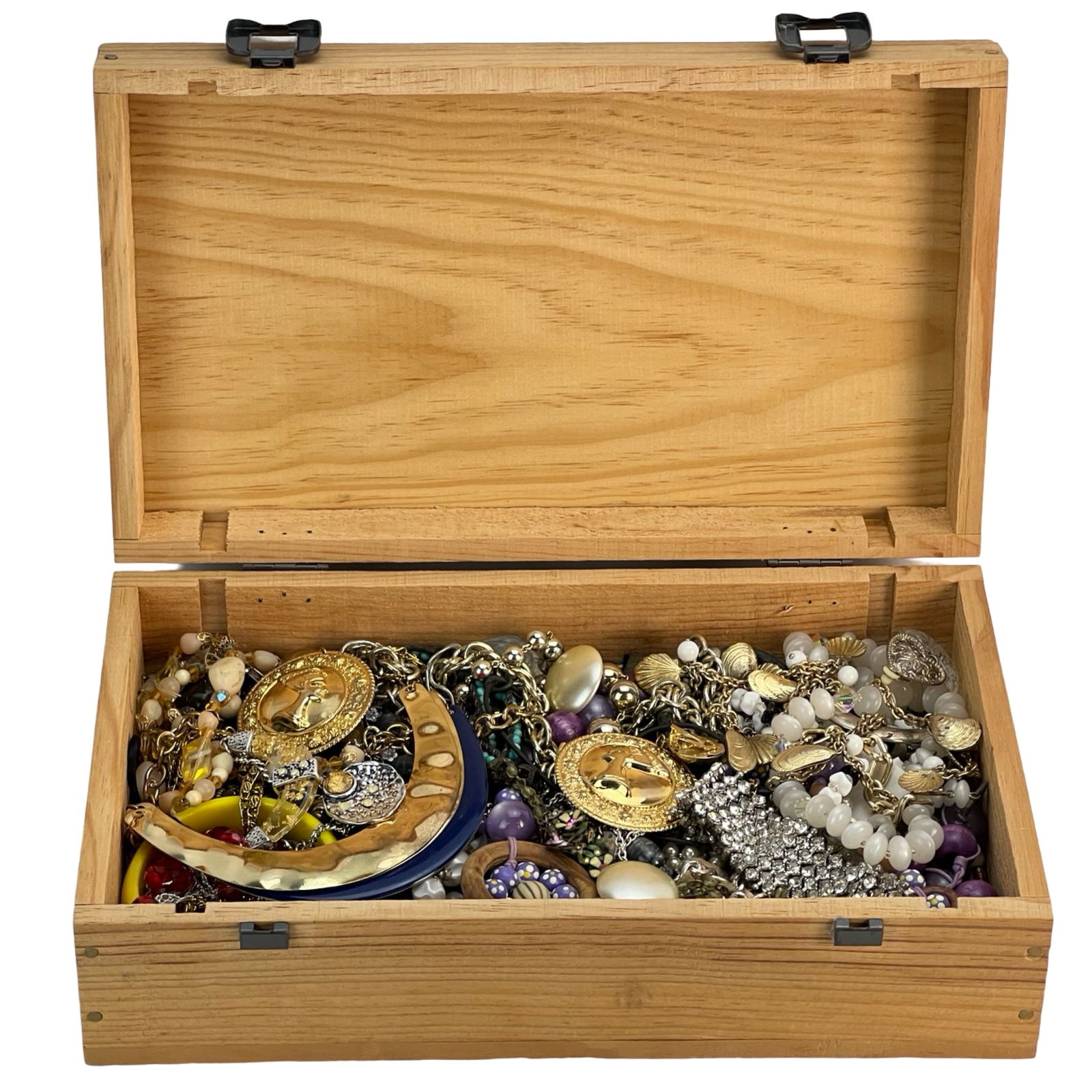 Box filled with Unsearched Costume Jewelry (1 of 3)