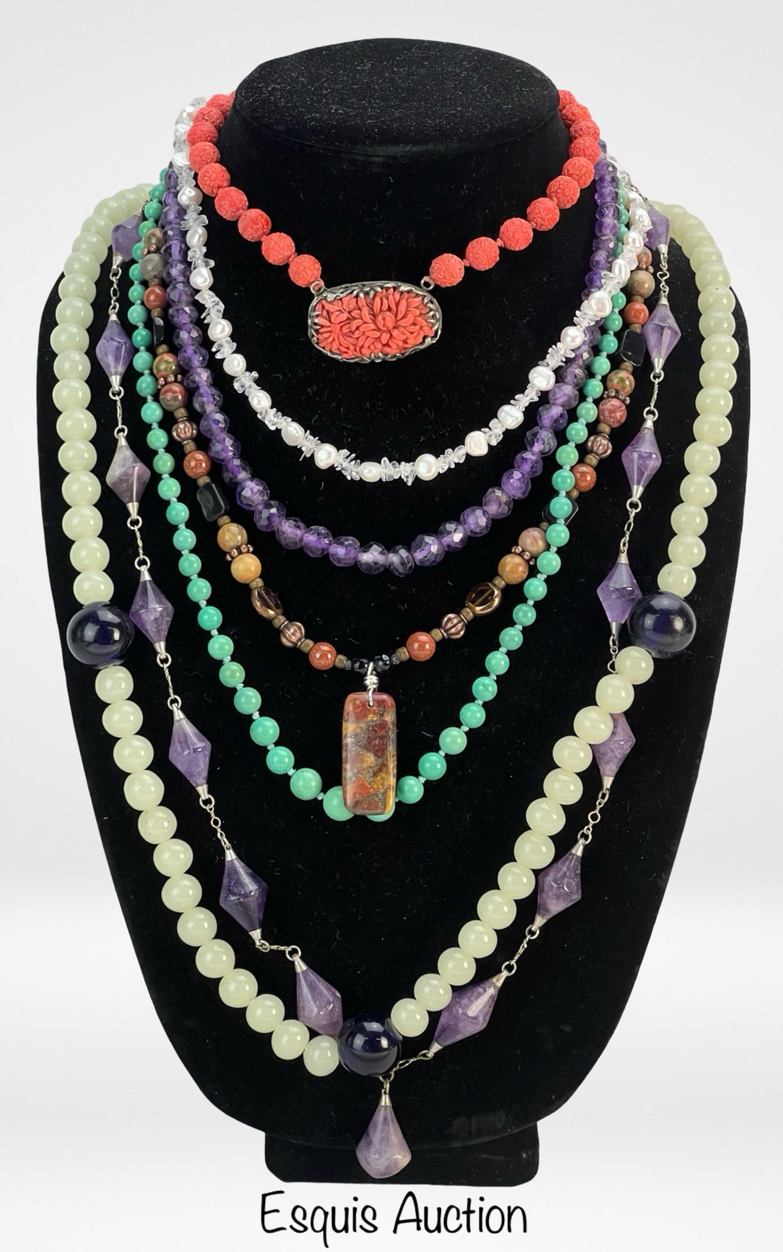 Assortment of Necklaces w/ Natural Stones & Crysta (1 of 8)