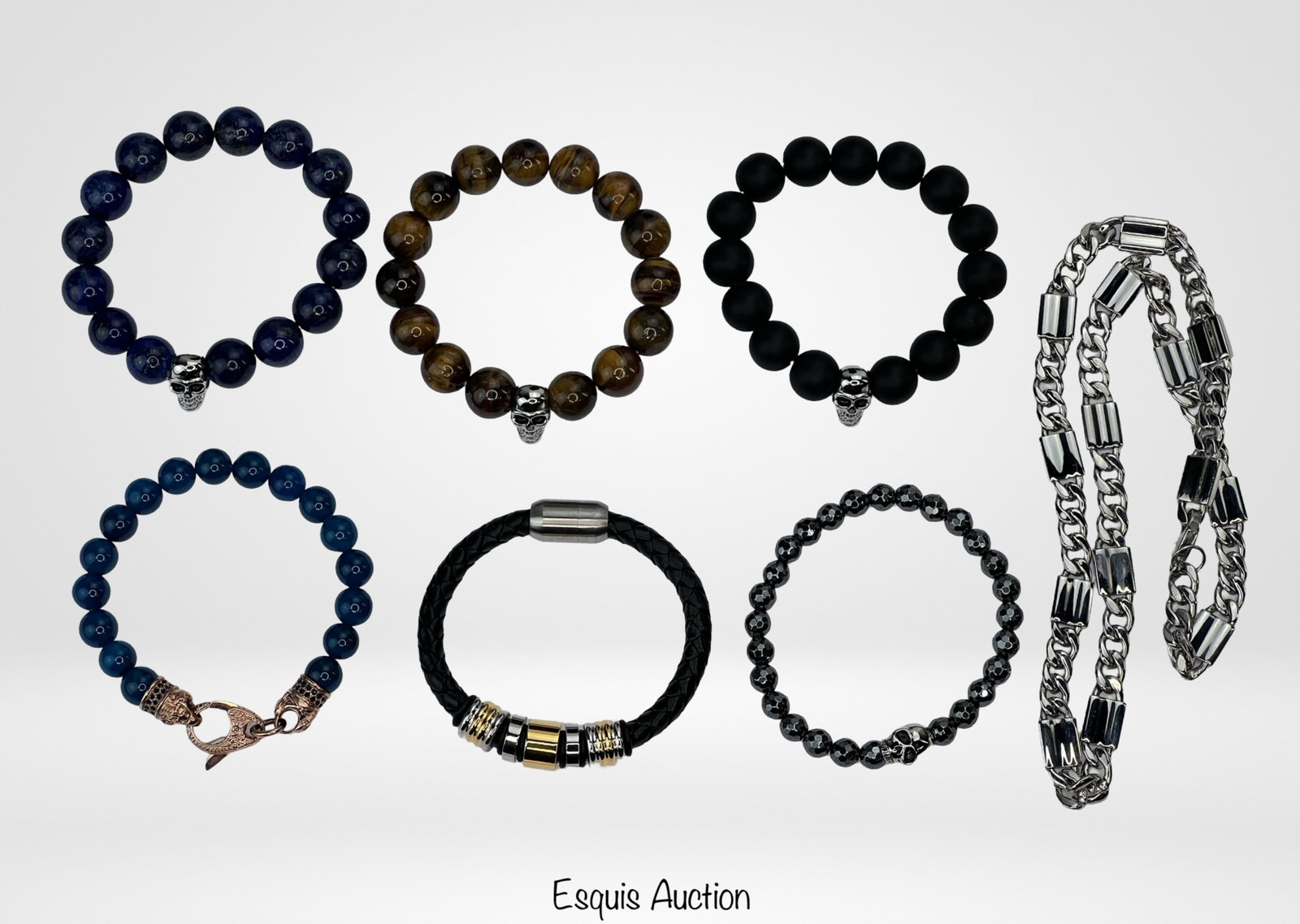 Men's Jewelry- Bracelets & Necklace: Men's Jewelry- Bracelets & Necklace. Good Condition.