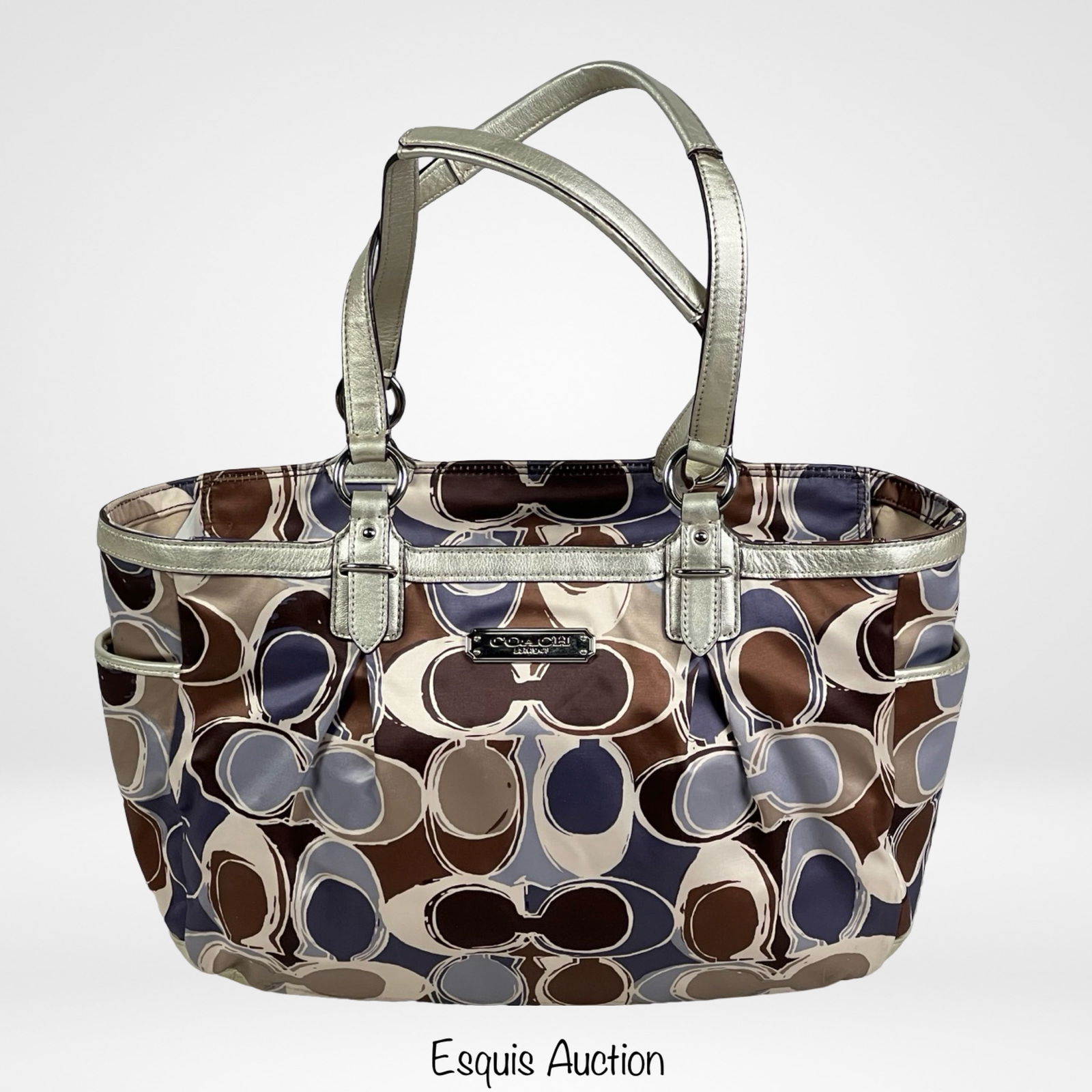 Coach Multicolor Gallery Scarf Print Tote Bag (1 of 4)