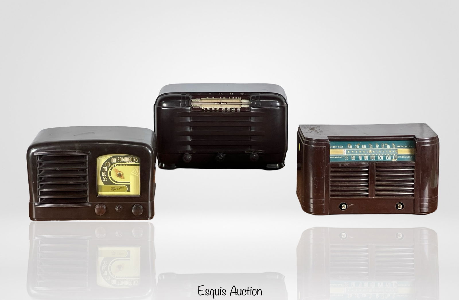 1940's Tube Radios- Marconi, Pilot, GE- Bakelite C (1 of 8)
