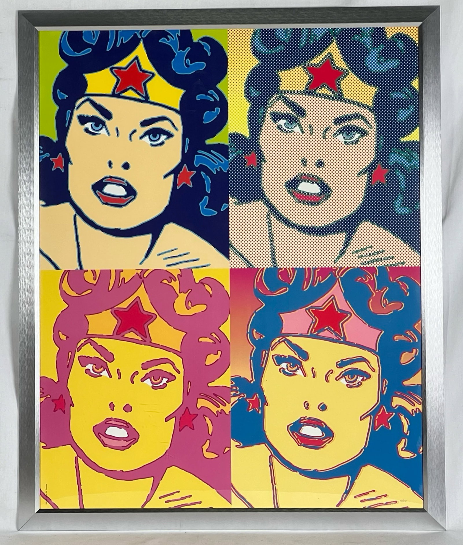 Murphy Fogelnast- Wonder Woman Pop Art LE Giclee: Elevate your collection with this captivating limited edition pop art giclee on canvas, titled 'Wonder Woman - Pop!' by Murphy Fogelnast. Measuring 32" x 26", this vibrant piece is #180 out of 250, ac
