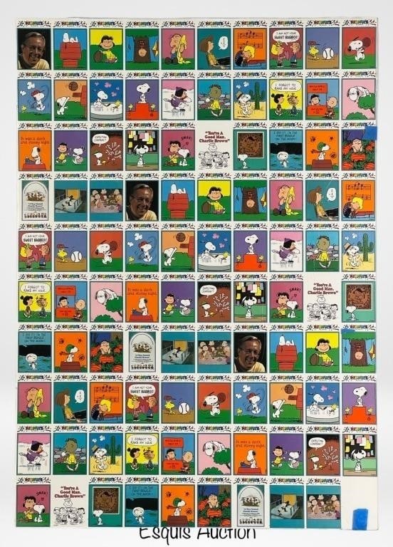 Charles Schultz Peanuts Uncut Trading Card Sheet (1 of 5)