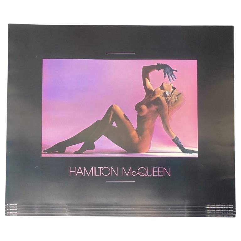 10 Hamilton McQueen '80s Black Gloves Nude Posters: Indulge in the alluring mystique of the 1980s with this captivating collection of "Black Gloves" Nude Photography Posters by the illustrious artist, Hamilton McQueen. This lot presents a curated selec