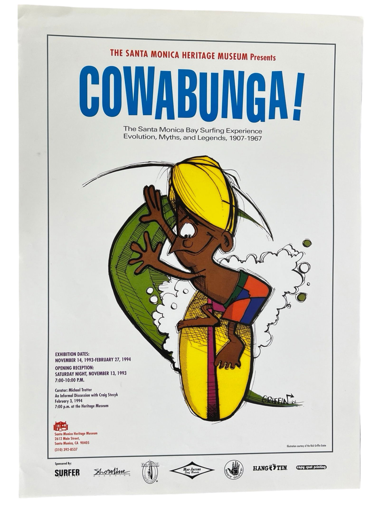 Artist Rick Griffin "Cowabunga" Surf Poster (1 of 1)