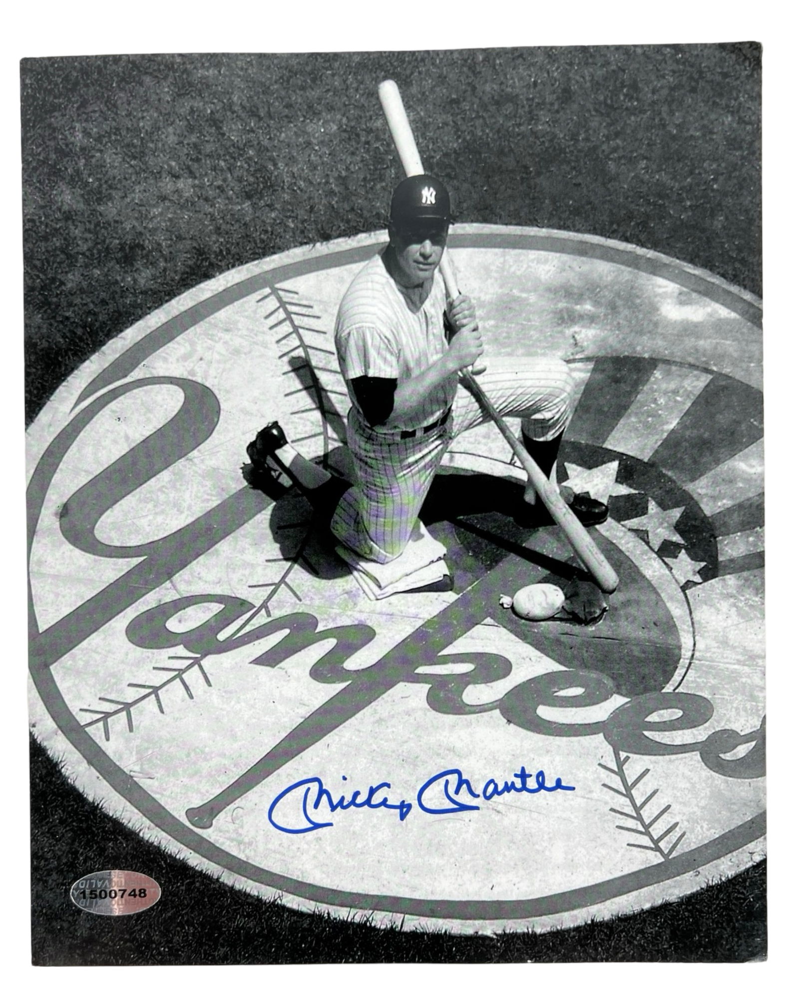 Mickey Mantle Autographed Baseball Photograph (1 of 3)