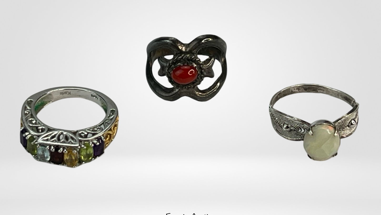 Lady's Sterling Silver Rings with Stones (1 of 5)