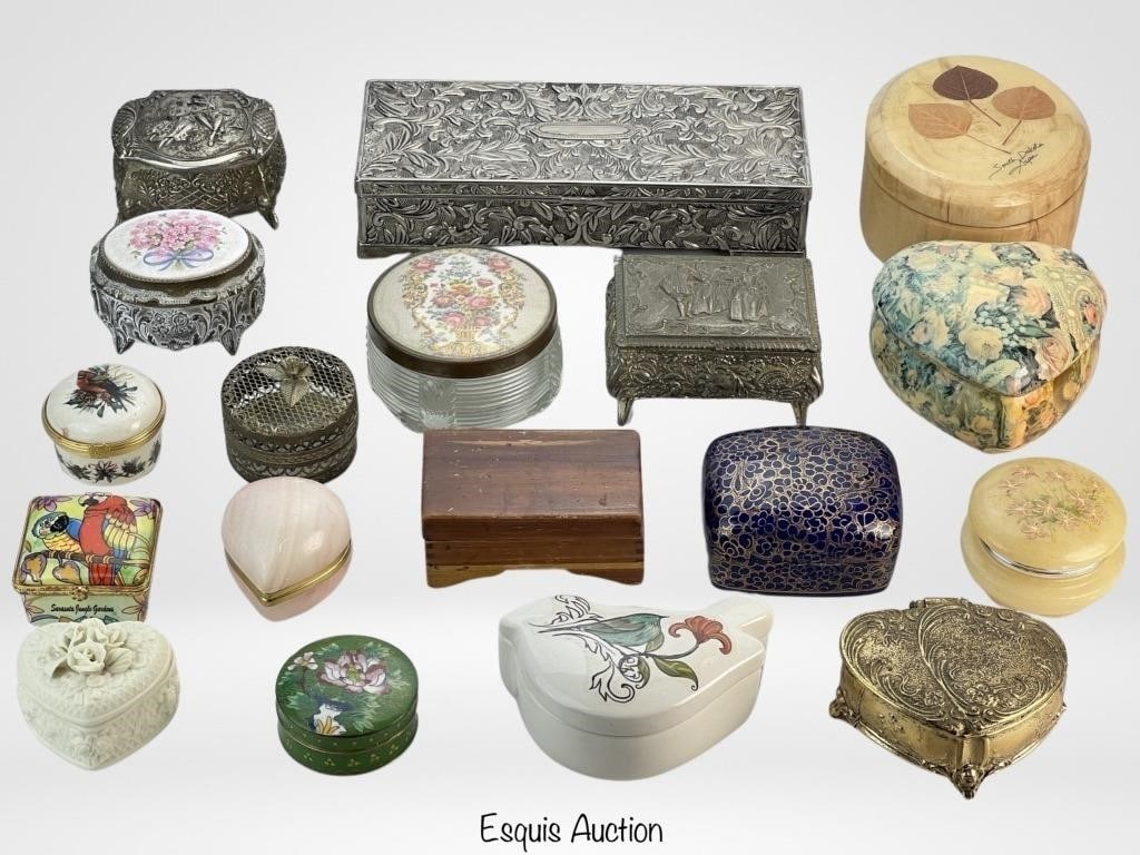 Assortment of Various Jewelry & Trinket Boxes (1 of 4)