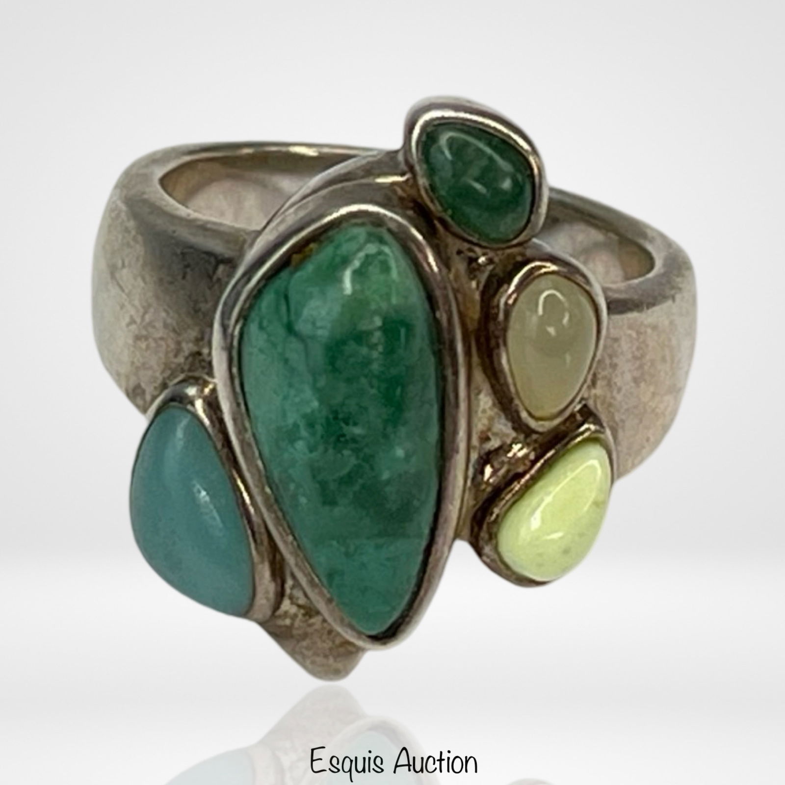 Lady's Sterling Silver Multi Gemstone Ring (1 of 5)