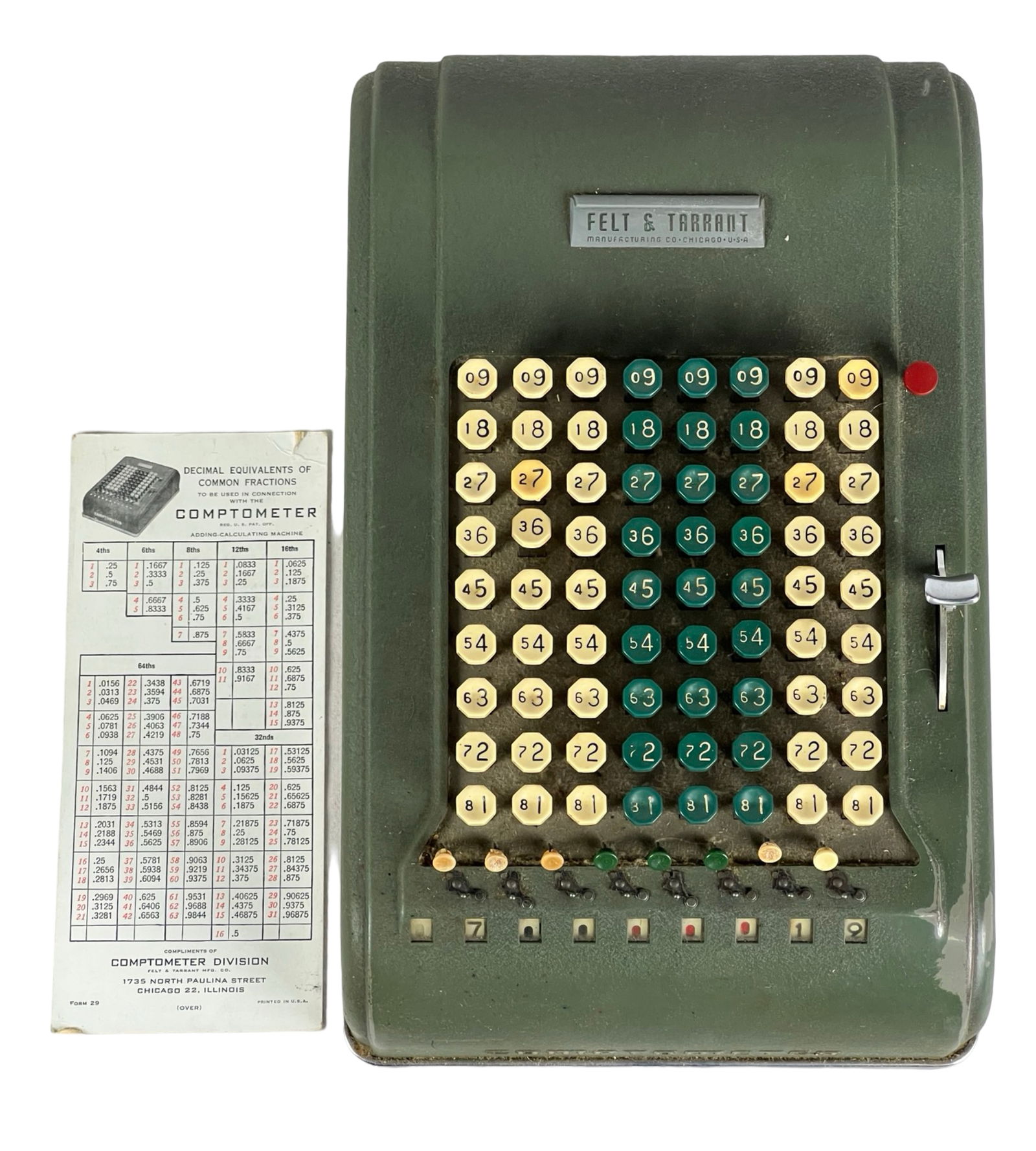 Vintage Felt & Tarrant Comptometer Additing Machin (1 of 4)