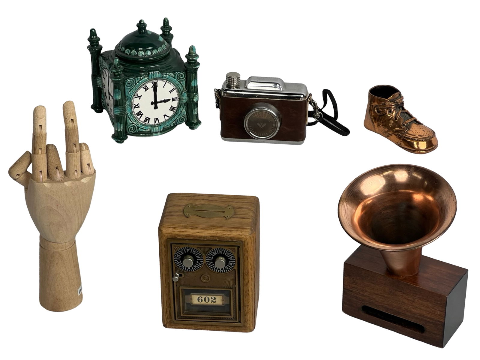 Desktop Collectibles- Marshall Field Clock, Bank, (1 of 6)