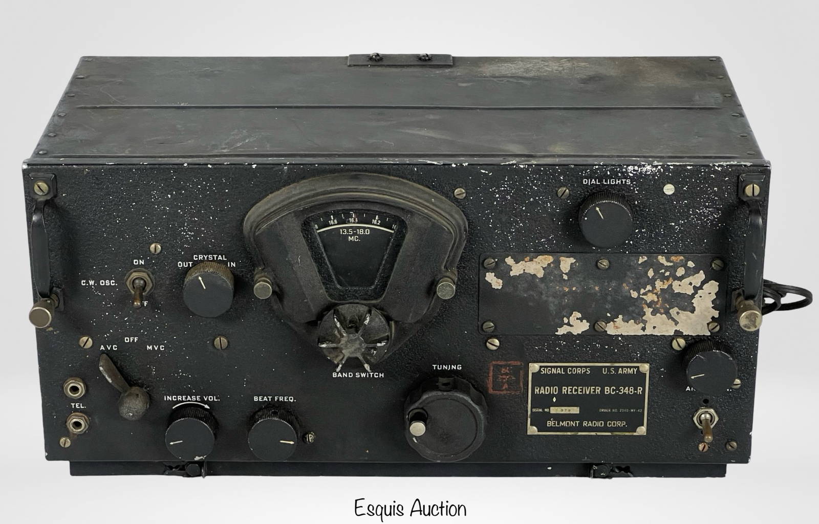 Wwii Us Army Bc348r Boeing B17 Radio Receiver Auction