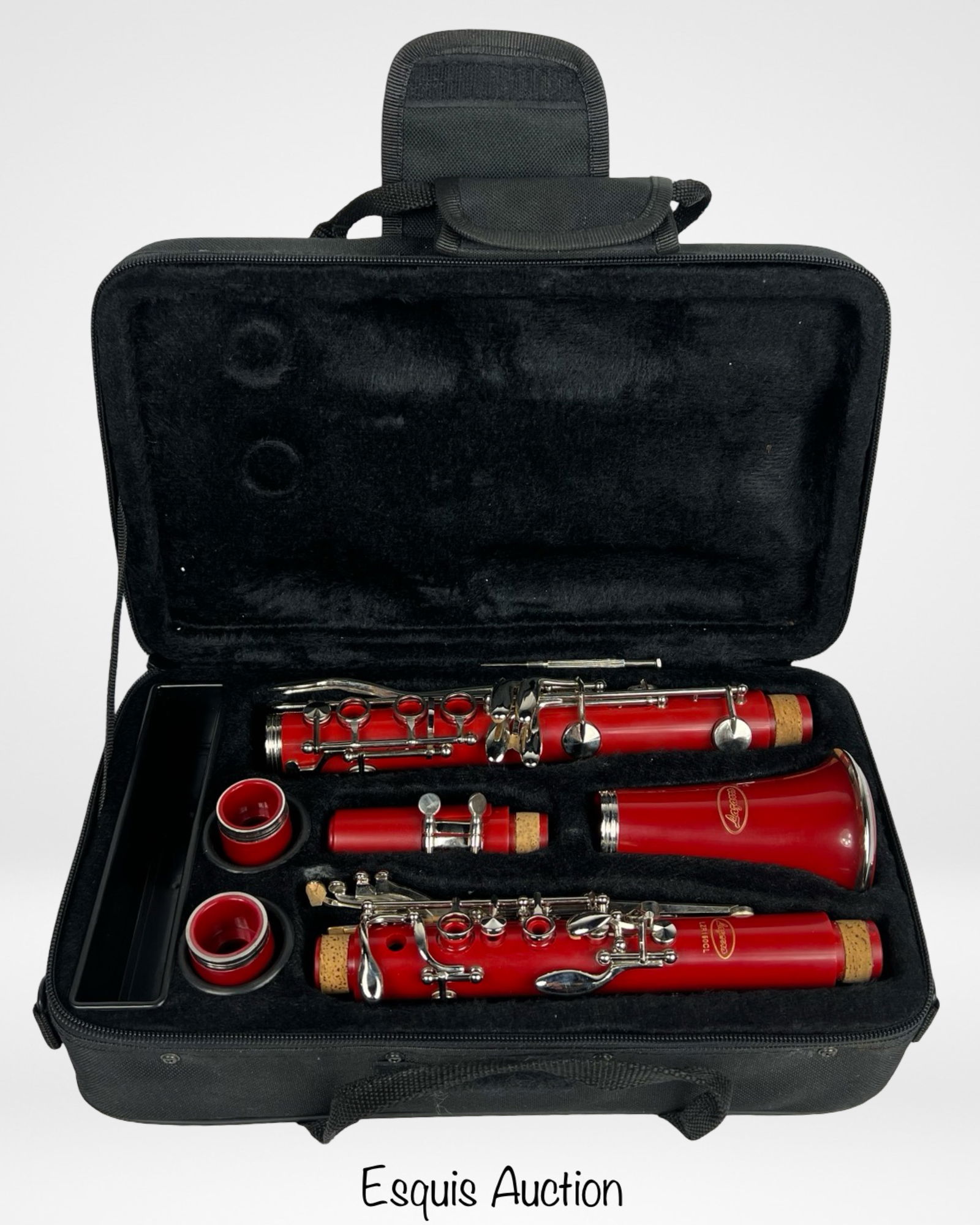 Lazarro Clarinet- Red with Silver Keys: Lazarro Clarinet- Red with Silver Keys. Good Condition in original case.