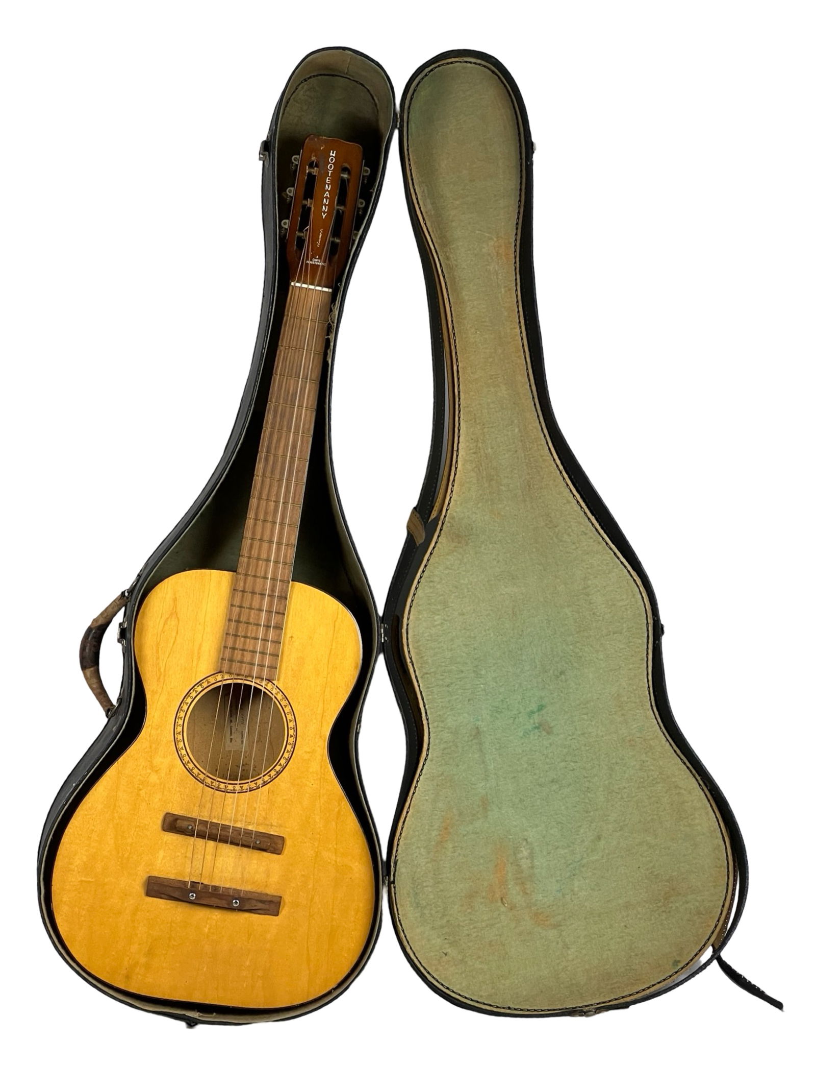 Jackson-Guldan Hootenanny Acoustic Guitar: Vintage Jackson-Guldan Hootenanny Chris Adjustomatic Acoustic Guitar. Some cosmetic damage.