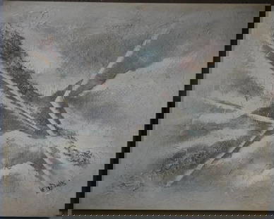Lee Reynolds- Large Abstract Painting: Presenting an extraordinary extra-large abstract painting on canvas by the renowned artist Lee Burr Reynolds. Signed in the lower right corner, this captivating piece measures an impressive 60" x 48",