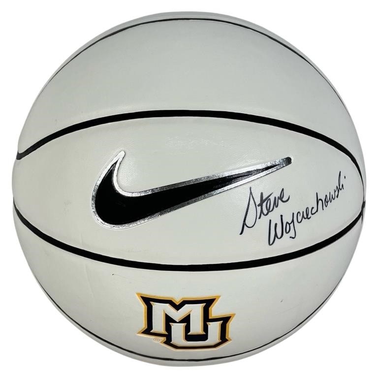 Steve Wojciechowski Signed Marquette Basketball: Own a piece of Marquette University basketball history with this autographed basketball signed by Steve Wojciechowski. As a former standout player for the Marquette Golden Eagles and now the head coac