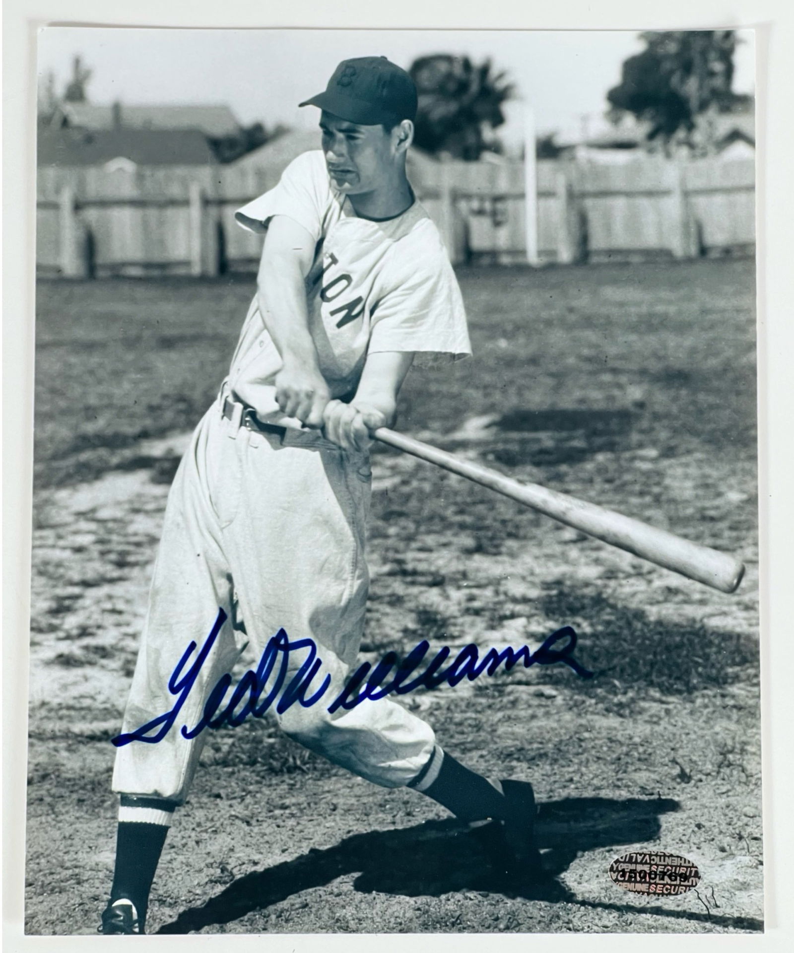 Ted Williams Autographed Baseball Photograph (1 of 3)